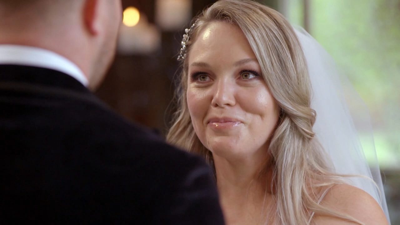 Melissa overcomes her nerves on her wedding day with Bryce
