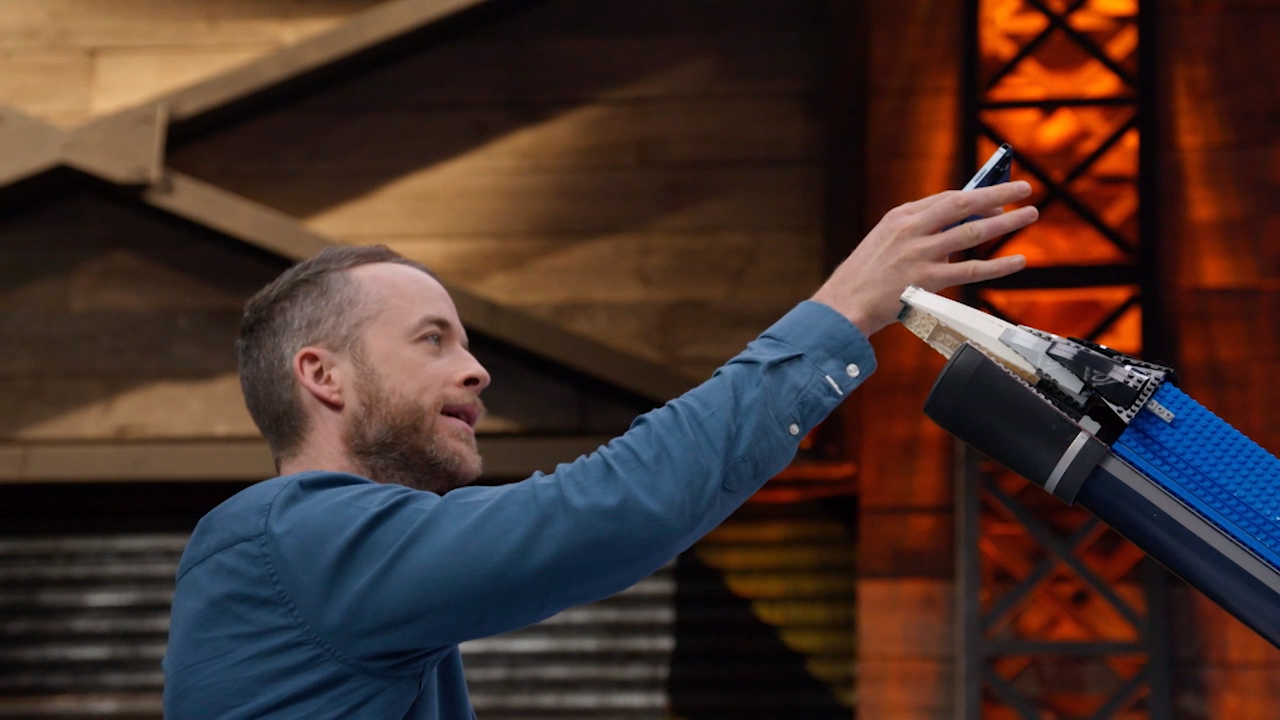 Hamish Blake Tries To Capture The Moment A LEGO Build Breaks