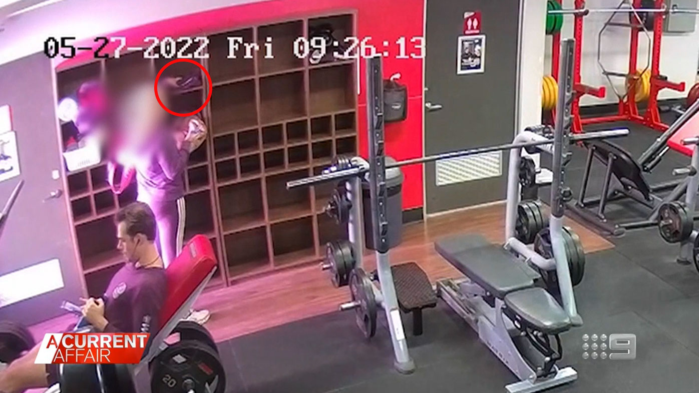 Police arrest a woman over alleged gym thefts.