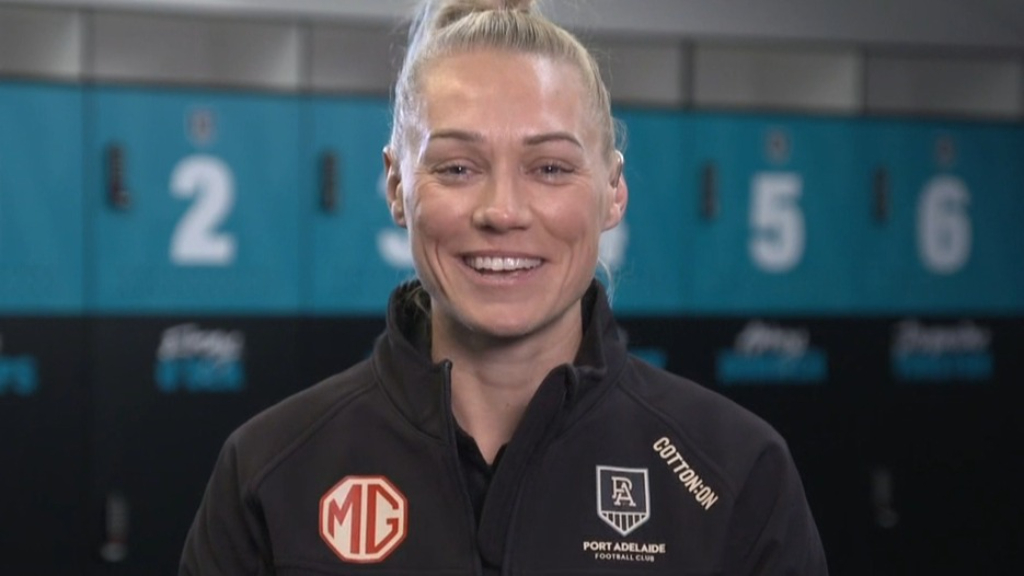 Erin Phillips chats with Today about emotional AFLW captain reveal to her dad