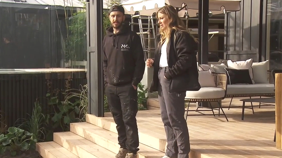 Brett is underwhelmed by Steph and Gian's winning backyard during Open For Inspections