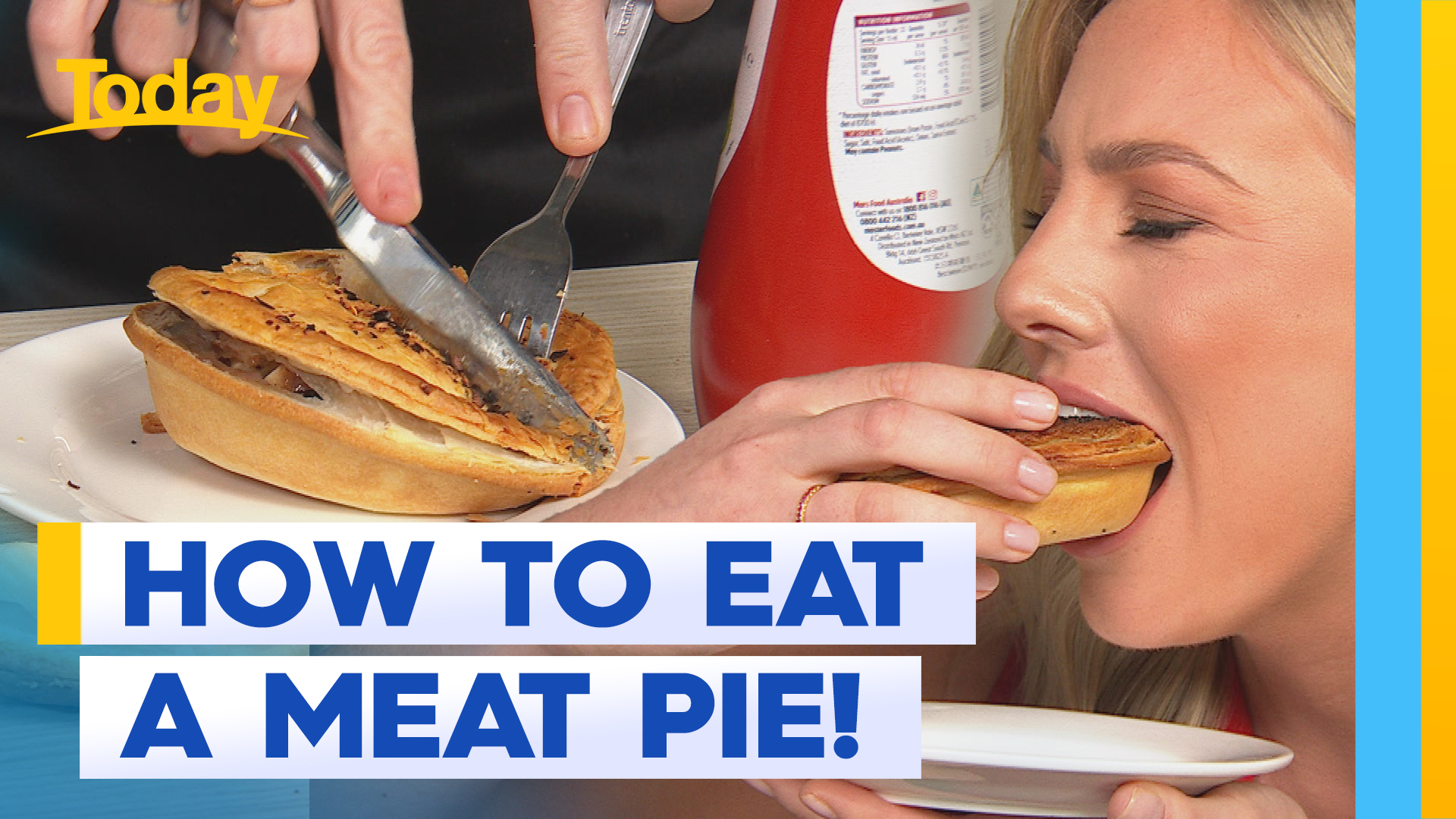 Correct way to eat a meat pie revealed
