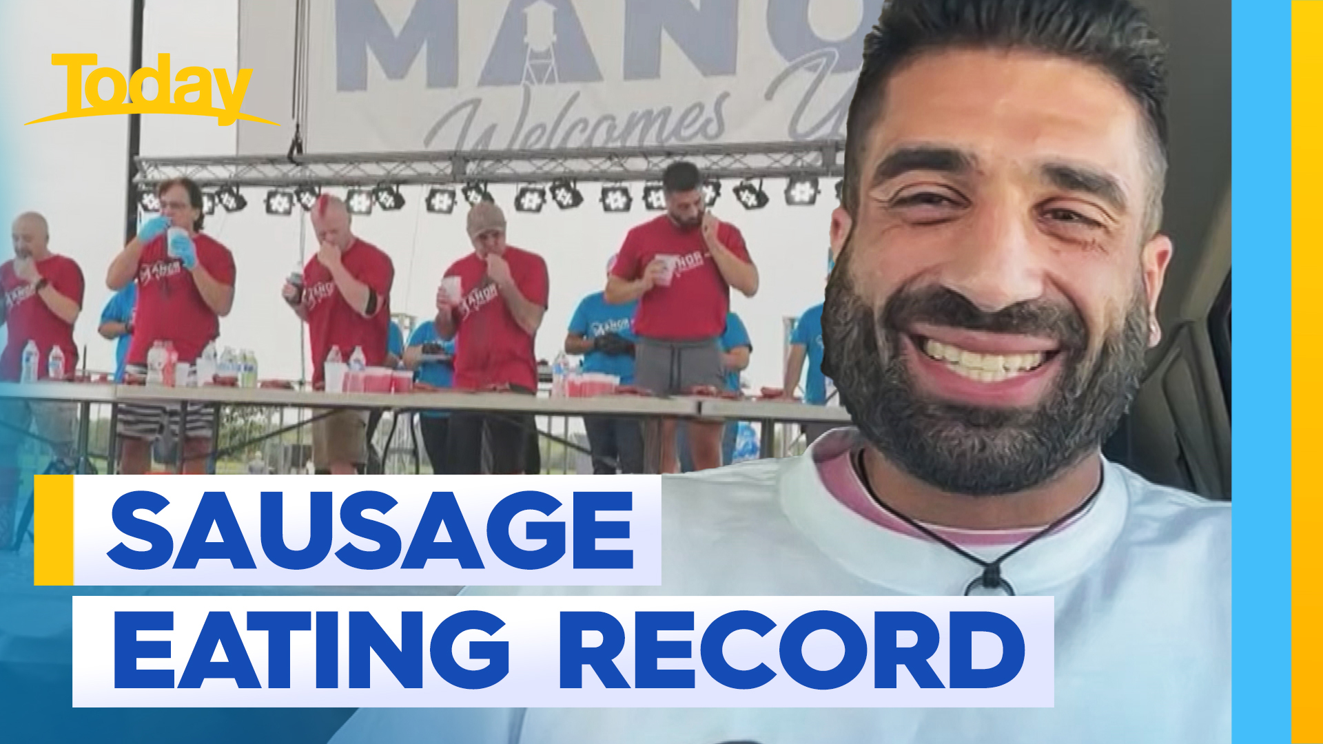 Aussie sets new sausage eating record