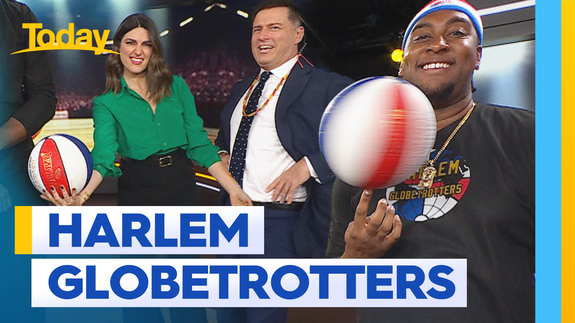 The Harlem Globetrotters teach the Today hosts some moves 