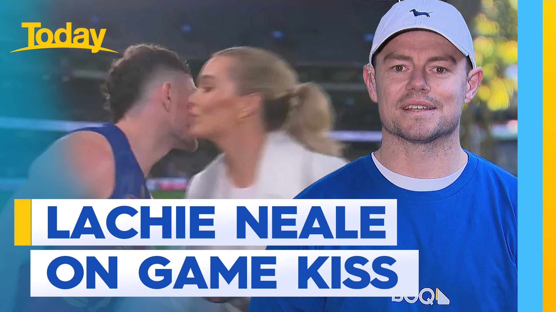 Lachie Neale addresses that controversial after-game kiss