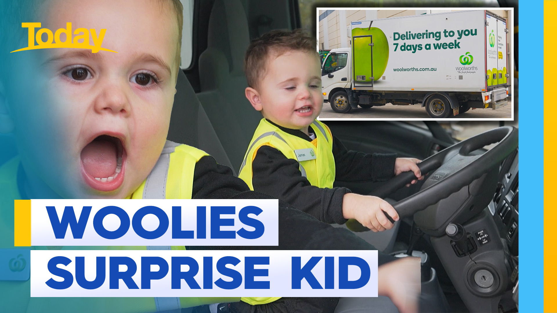Little boy surprised with special treat from Woolies