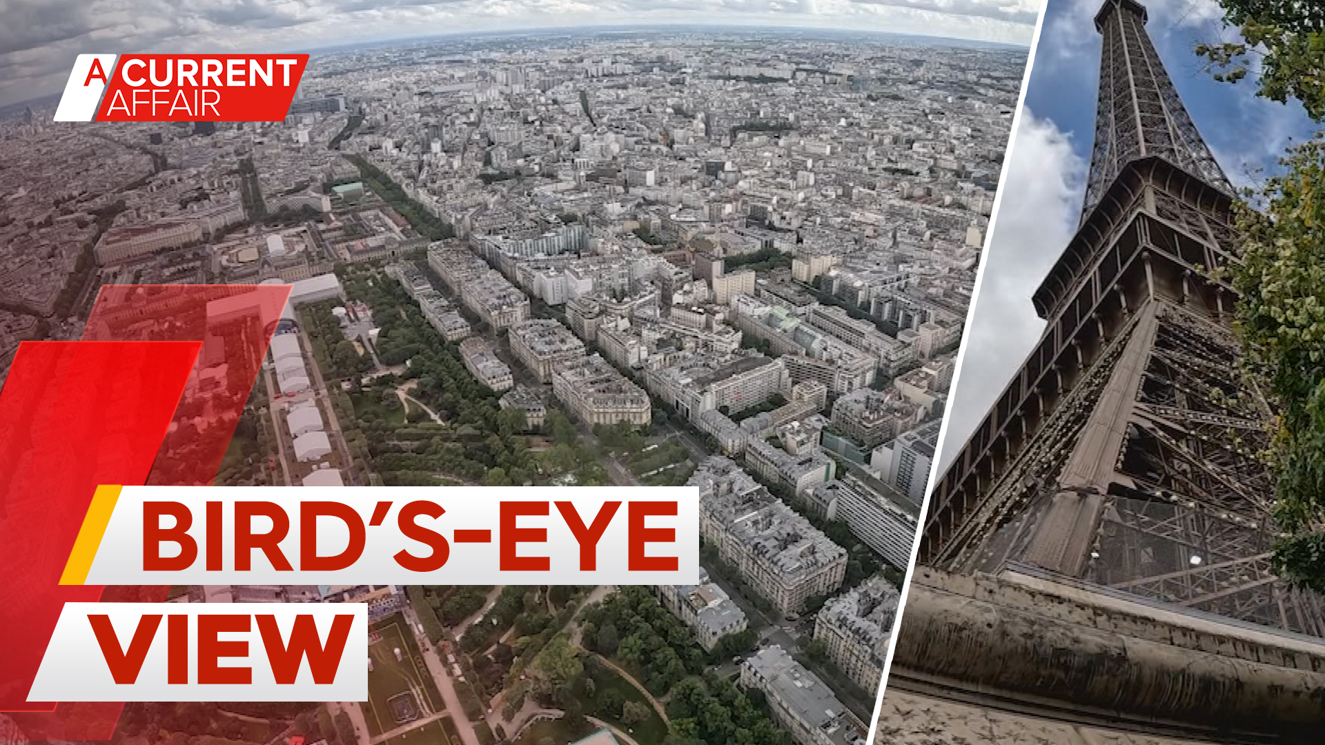 A Current Affair gets a view of The Olympics from the top of the Eiffel Tower